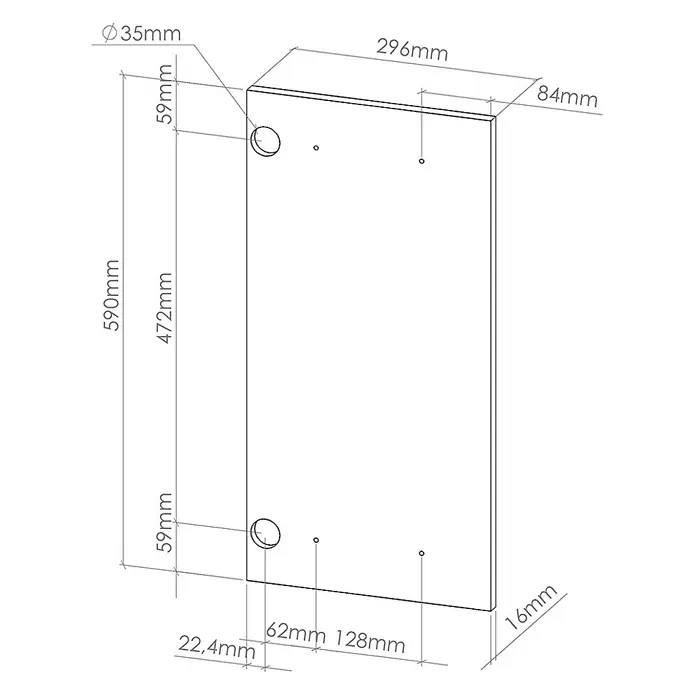 Küchenfront R-Line 29.6 cm Weiß Landhaus Art.-Nr. 36355 - 
