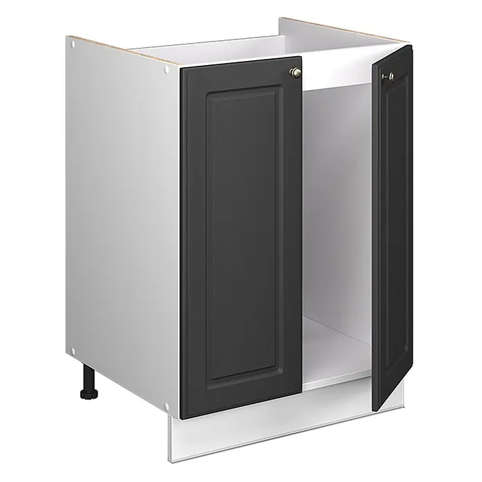 Spülenunterschrank Fame-Line 60 cm Anthrazit-Gold Landhaus Art.-Nr. 65076 - 