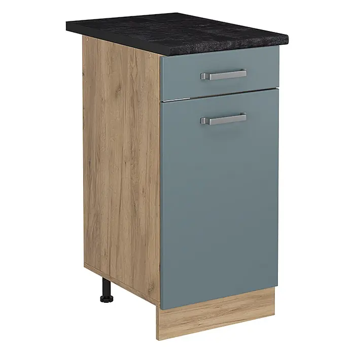 Küchenunterschrank R-Line 40 cm Blau-Grau Art.-Nr. 61165 - 