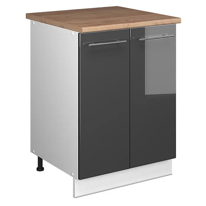 Spülenunterschrank Fame-Line 60 cm Anthrazit Hochglanz Art.-Nr. 65079 - 
