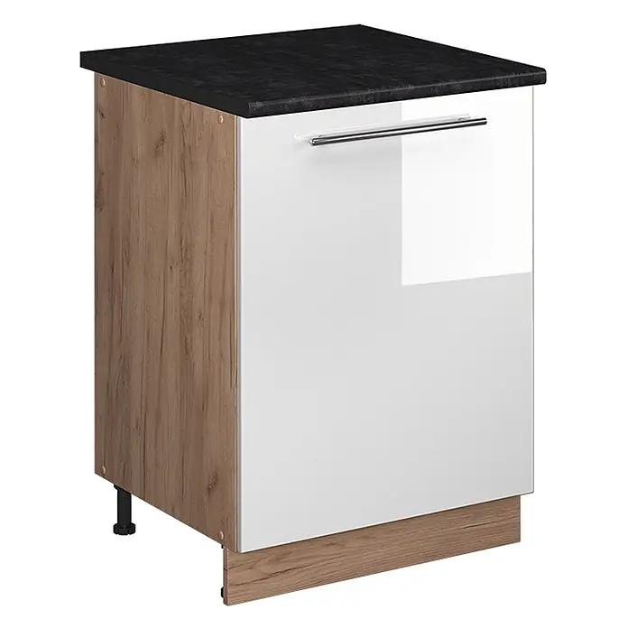Spülenunterschrank Fame-Line 60 cm Weiß Hochglanz Art.-Nr. 63400 - 