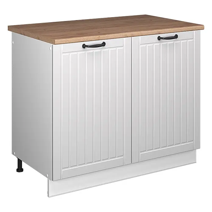 Spülenunterschrank Fame-Line 100 cm Weiß Landhaus Art.-Nr. 61924 - 