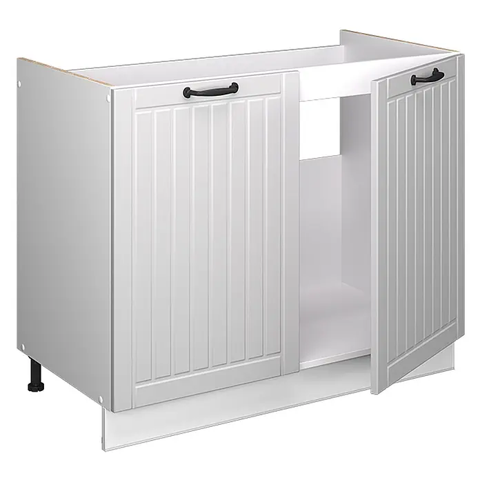 Spülenunterschrank Fame-Line 100 cm Weiß Landhaus Art.-Nr. 61925 - 