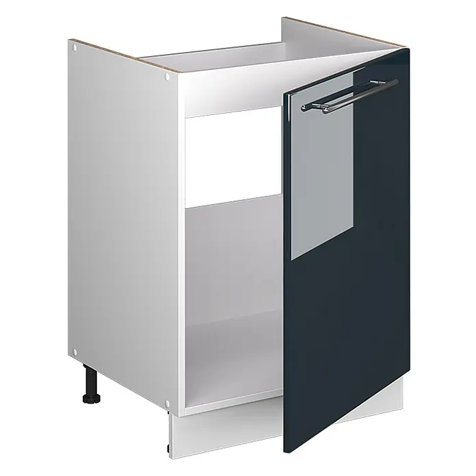 Spülenunterschrank Fame-Line 60 cm Dunkelblau Hochglanz Art.-Nr. 62205 - 