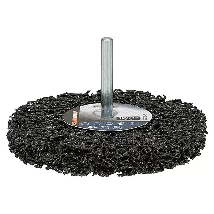 Craftomat Reinigungsscheibe - Siliciumkarbid-Vlies, Passend für: Bohrfutter - Detailaufnahme