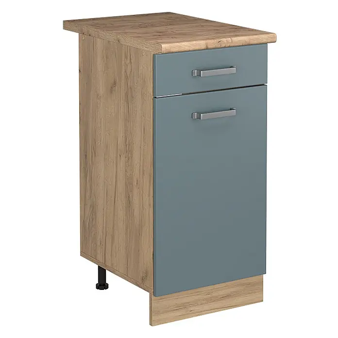 Küchenunterschrank R-Line 40 cm Blau-Grau Art.-Nr. 61166 - 