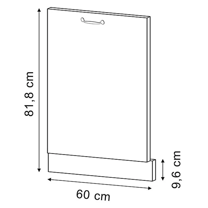 Geschirrspülblende R-Line 60 cm Blau-Grau Art.-Nr. 54484 - 