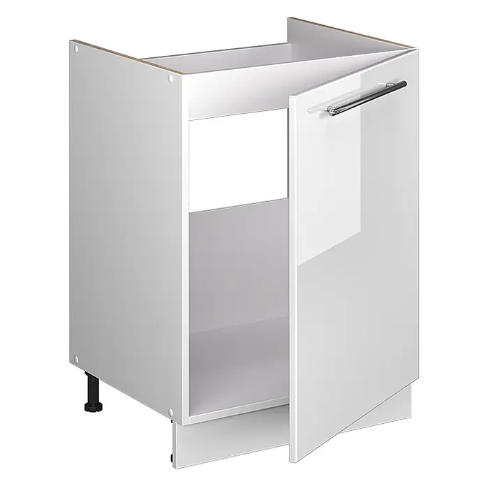 Spülenunterschrank Fame-Line 60 cm Weiß Hochglanz Art.-Nr. 62209 - 
