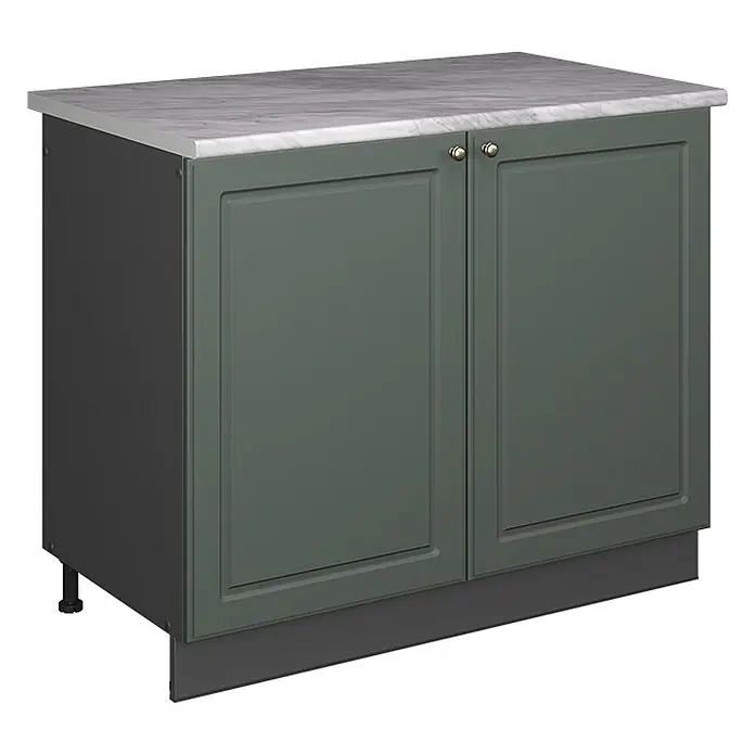 Spülenunterschrank Fame-Line 100 cm Grün-Gold Landhaus Art.-Nr. 61940 - 
