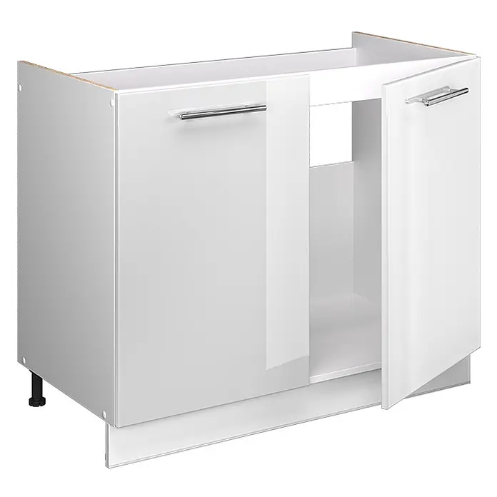 Spülenunterschrank Fame-Line 100 cm Weiß Hochglanz Art.-Nr. 61920 - 