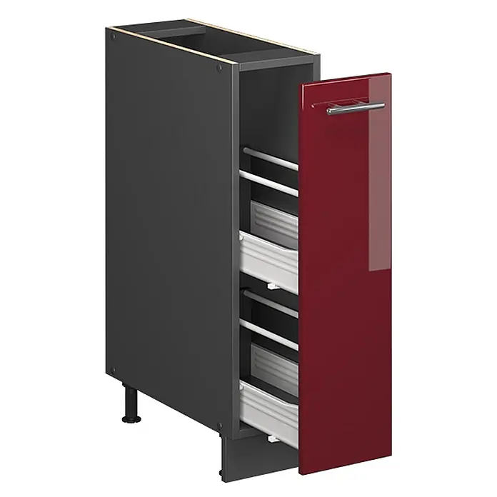 Apothekerschrank Fame-Line 20 cm Bordeaux Hochglanz Art.-Nr. 61682 - 