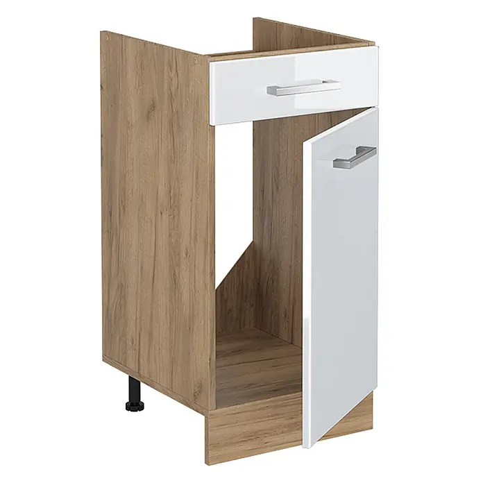 Küchenunterschrank R-Line 40 cm Weiß Hochglanz Art.-Nr. 61176 - 