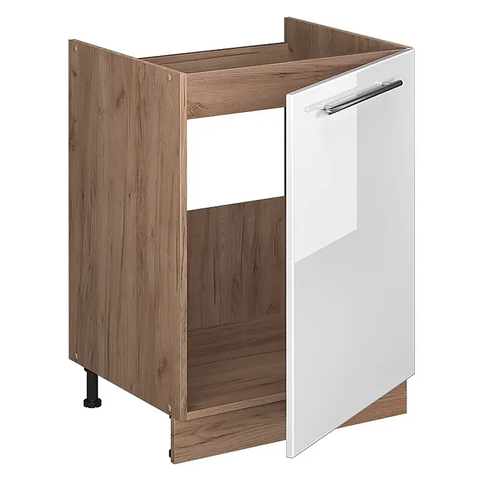 Spülenunterschrank Fame-Line 60 cm Weiß Hochglanz Art.-Nr. 63402 - 