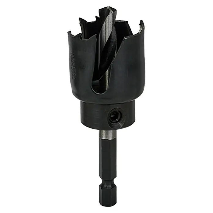 Craftomat Lochsäge - 30 mm, Durchmesser Schaft: ¼″ Hex - Bohrmaschine-Zubehör: Eine Lochsäge mit Zentrierbohrer und Sechskantschaft, ideal für präzise Bohrlöcher in verschiedenen Materialien.