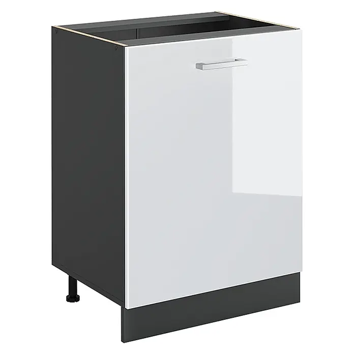 Küchenunterschrank R-Line 60 cm Weiß Hochglanz Art.-Nr. 72078 - 