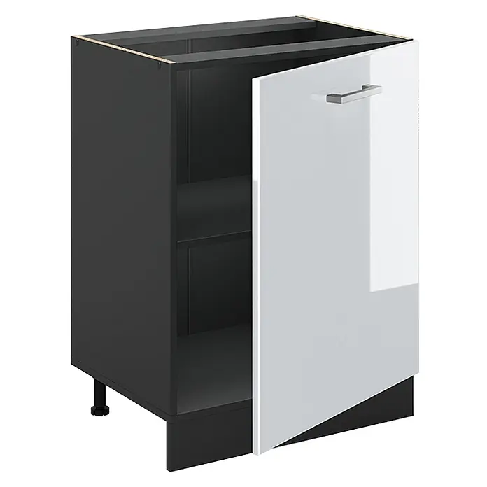 Küchenunterschrank R-Line 60 cm Weiß Hochglanz Art.-Nr. 72079 - 