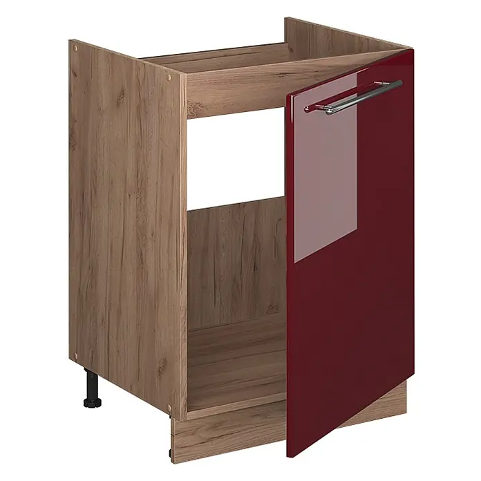 Spülenunterschrank Fame-Line 60 cm Bordeaux Hochglanz Art.-Nr. 63379 - 