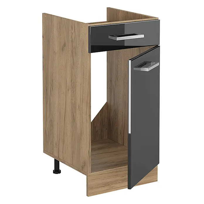 Küchenunterschrank R-Line 40 cm Anthrazit Hochglanz Art.-Nr. 61141 - 