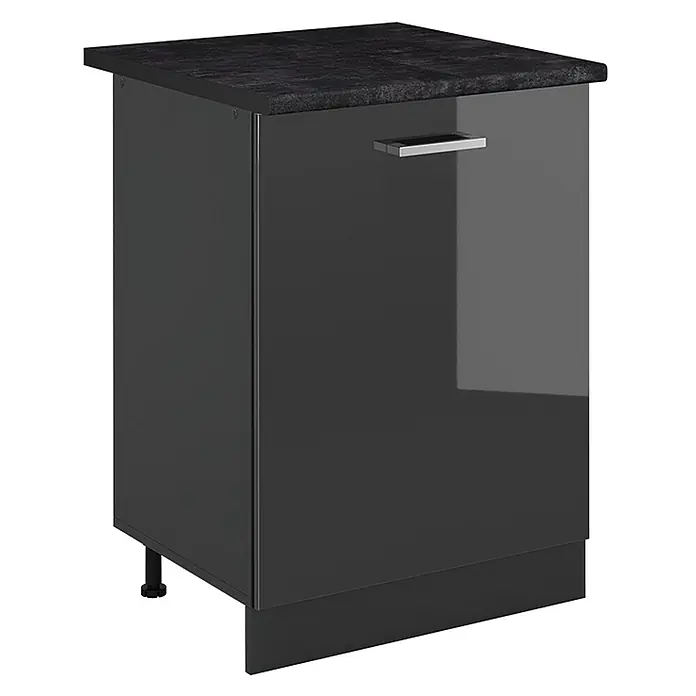 Küchenunterschrank R-Line 60 cm Anthrazit Hochglanz Art.-Nr. 72019 - 