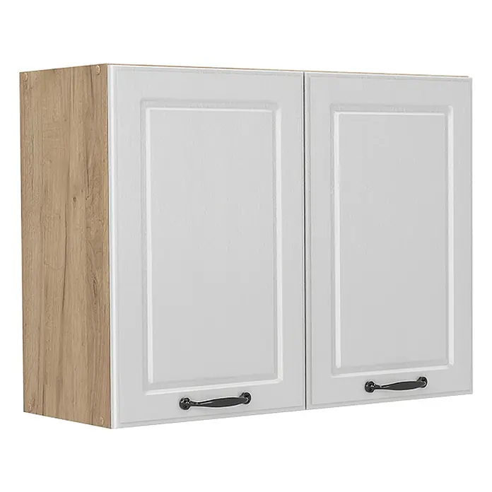Küchenglasschrank R-Line 80 cm Weiß Landhaus Art.-Nr. 71480 - 