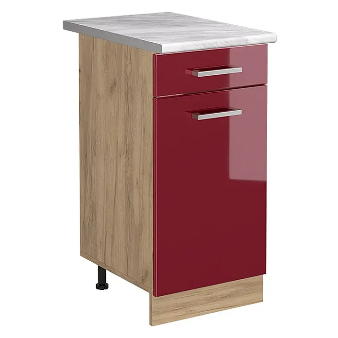Küchenunterschrank R-Line 40 cm Rot Hochglanz Art.-Nr. 61154 - 