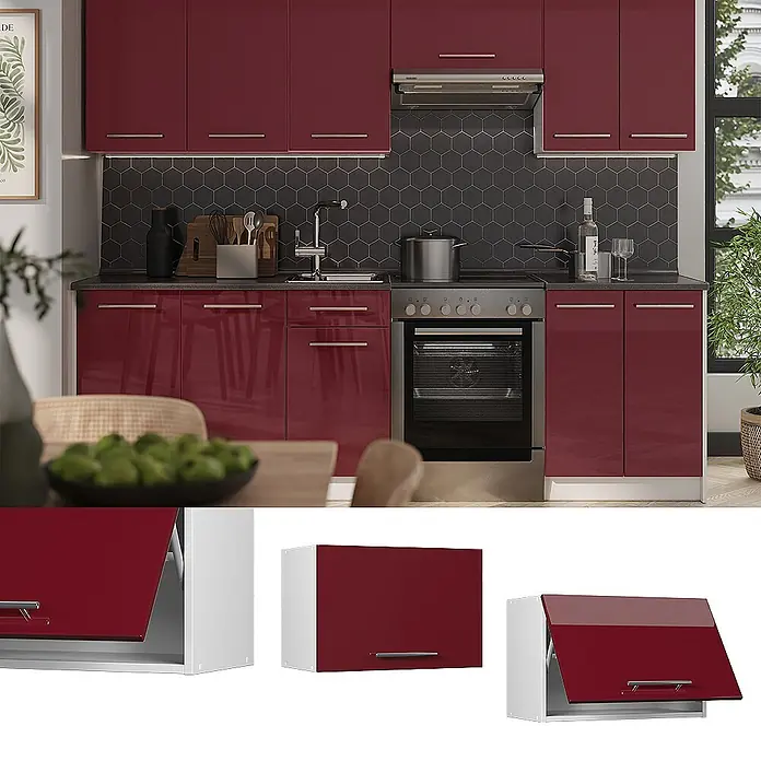 Hängeschrank Fame-Line 60 cm Bordeaux Hochglanz Art.-Nr. 61538 - 