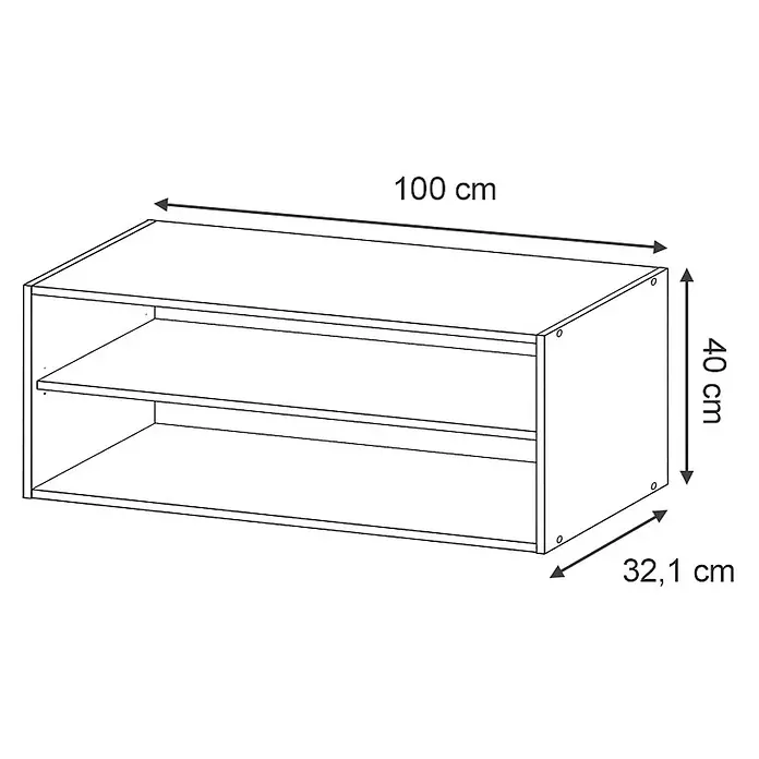 Hängeschrank Fame-Line 100 cm Anthrazit Art.-Nr. 61239 - 