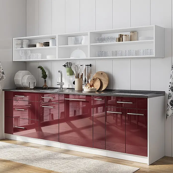 Hängeschrank Fame-Line 60 cm Bordeaux Hochglanz Art.-Nr. 61538 - 