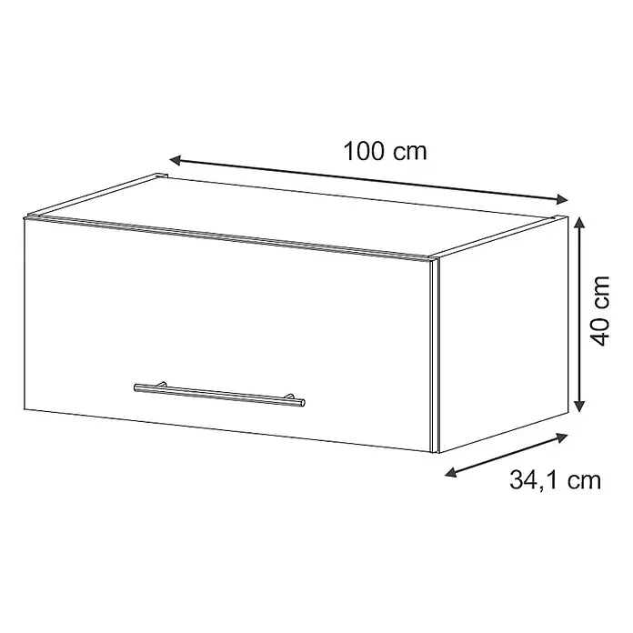 Hängeschrank Fame-Line 100 cm Dunkelblau Hochglanz Art.-Nr. 61573 - 