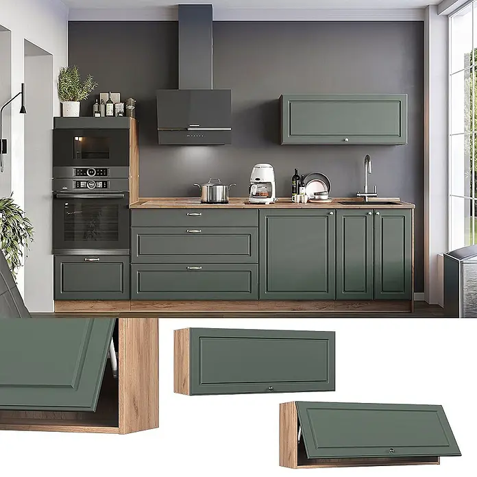 Hängeschrank Fame-Line 100 cm Grün-Gold Landhaus Art.-Nr. 61581 - 