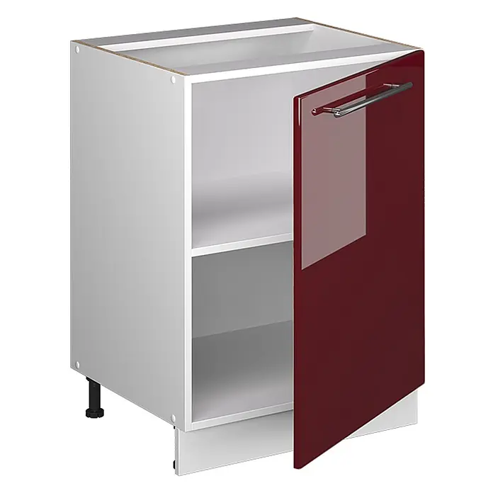 Küchenunterschrank Fame-Line 60 cm Bordeaux Hochglanz Art.-Nr. 65119 - 