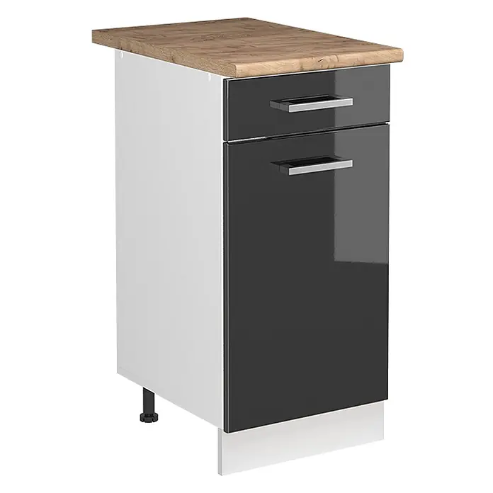 Spülenunterschrank R-Line 40 cm Anthrazit Hochglanz Art.-Nr. 72859 - 