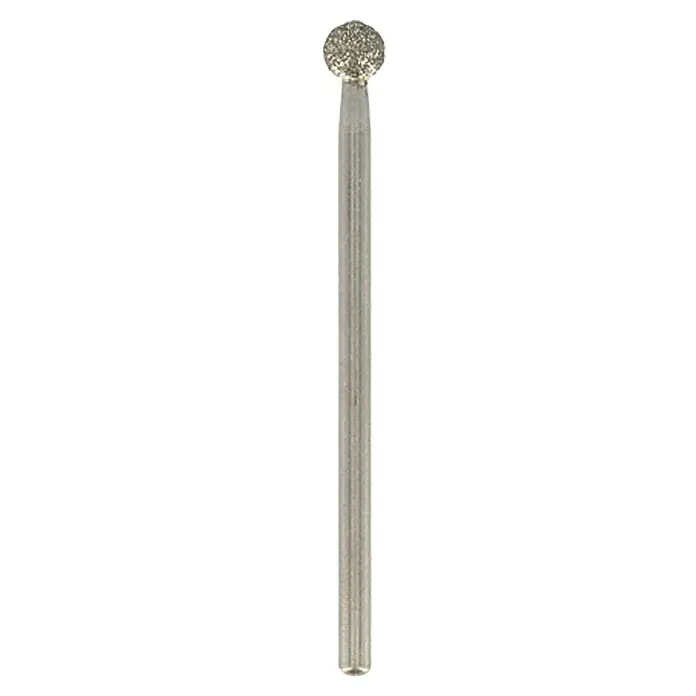 Dremel Muela diamantada Mod. 7105 - Diámetro cabeza: 4,4 mm, 2 ud. - Fresa de diamante esférica para un rectificado de precisión. Ideal para dar forma y alisar materiales en joyería y grabado.