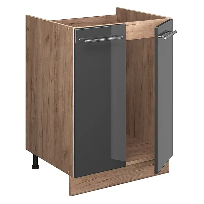 Spülenunterschrank Fame-Line 60 cm Anthrazit Hochglanz Art.-Nr. 65219 - 
