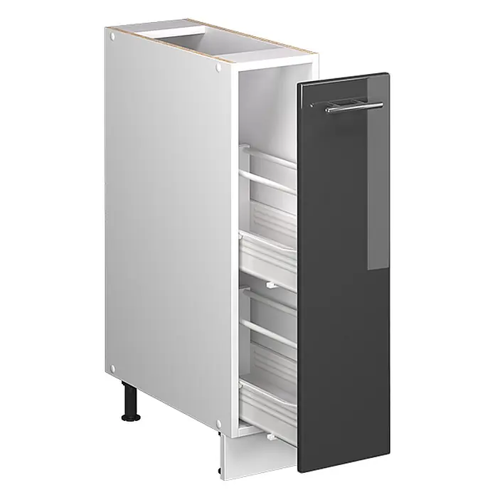 Apothekerschrank Fame-Line 20 cm Anthrazit Hochglanz Art.-Nr. 62065 - 
