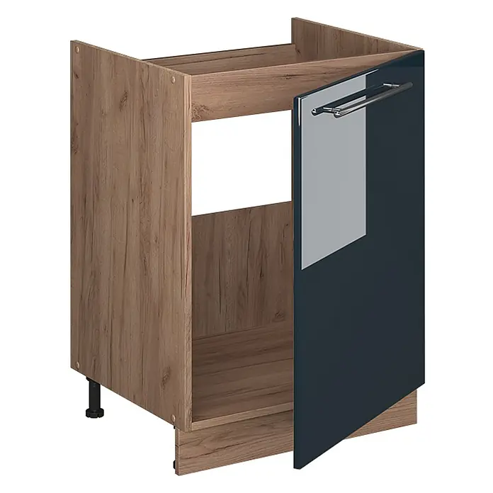Spülenunterschrank Fame-Line 60 cm Dunkelblau Hochglanz Art.-Nr. 63398 - 