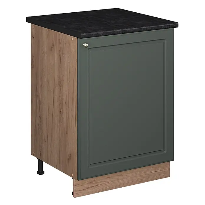 Küchenunterschrank Fame-Line 60 cm Grün-Gold Landhaus Art.-Nr. 65198 - 