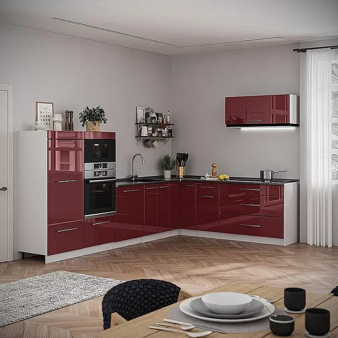 Hängeschrank Fame-Line 100 cm Bordeaux Hochglanz Art.-Nr. 61565 - 
