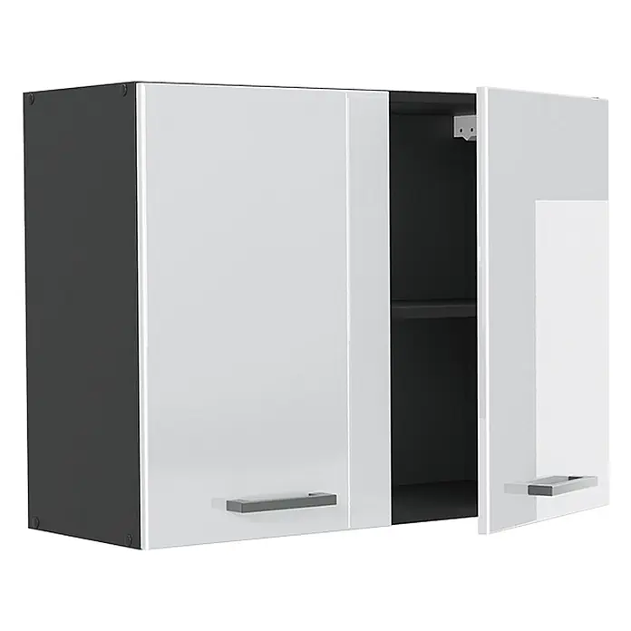 Küchenglasschrank R-Line 80 cm Weiß Hochglanz Art.-Nr. 71471 - 