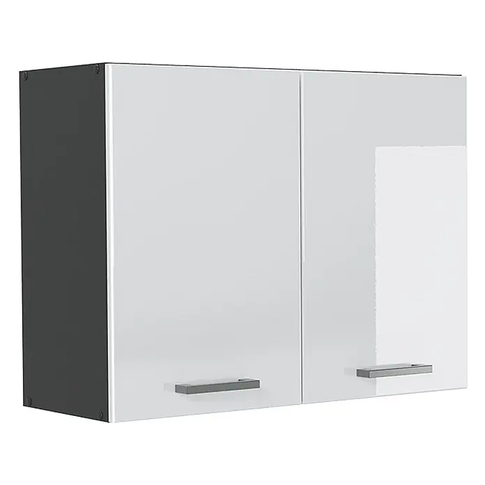 Küchenglasschrank R-Line 80 cm Weiß Hochglanz Art.-Nr. 71471 - 