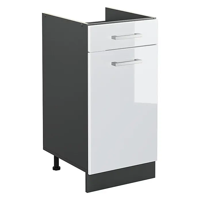 Küchenunterschrank R-Line 40 cm Weiß Hochglanz Art.-Nr. 61069 - 