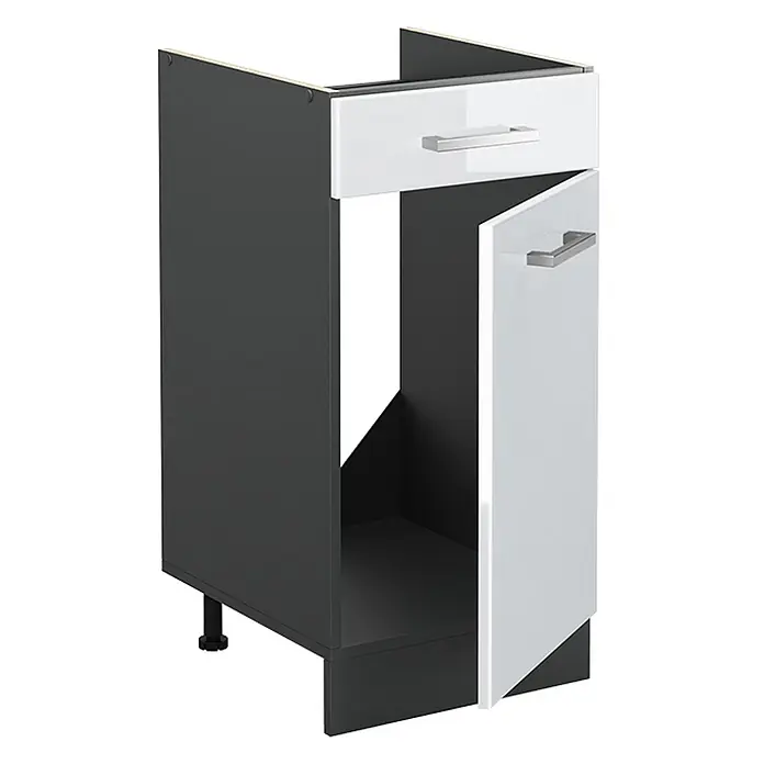 Küchenunterschrank R-Line 40 cm Weiß Hochglanz Art.-Nr. 61069 - 