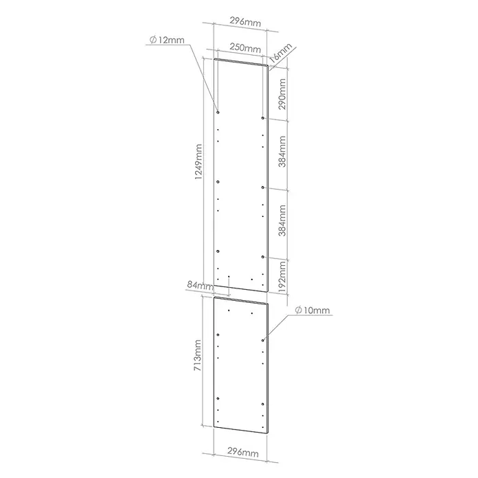 Küchenfront R-Line 29.6 cm Weiß Hochglanz Art.-Nr. 37445 - 