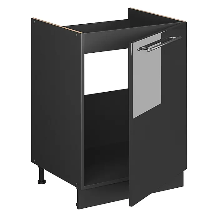 Spülenunterschrank Fame-Line 60 cm Anthrazit Hochglanz Art.-Nr. 63413 - 