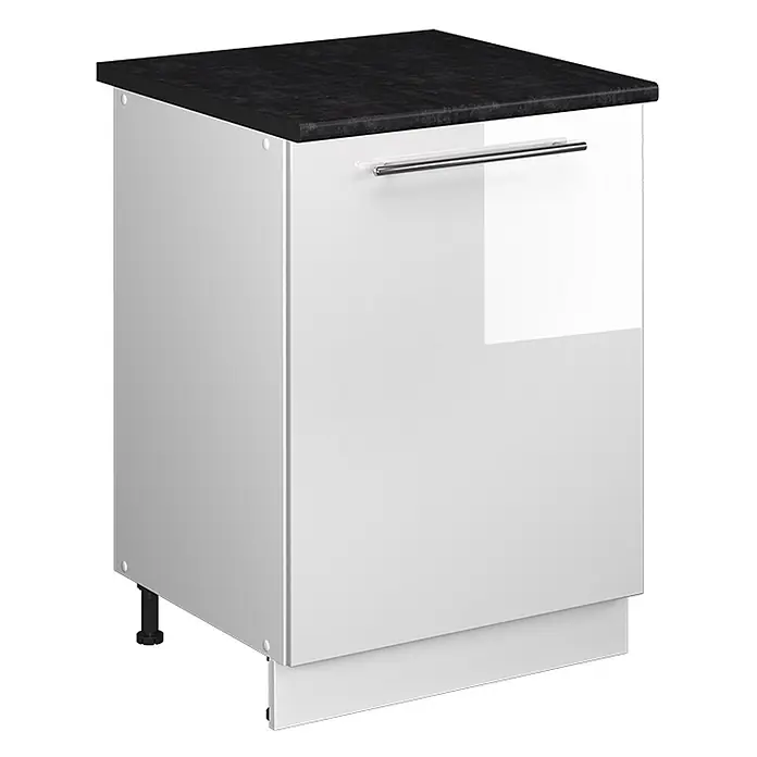 Küchenunterschrank Fame-Line 60 cm Weiß Hochglanz Art.-Nr. 65142 - 