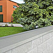 Mauerabdeckplatte Satteldach (Grau/Anthrazit, 50 x 25 cm, Beton)