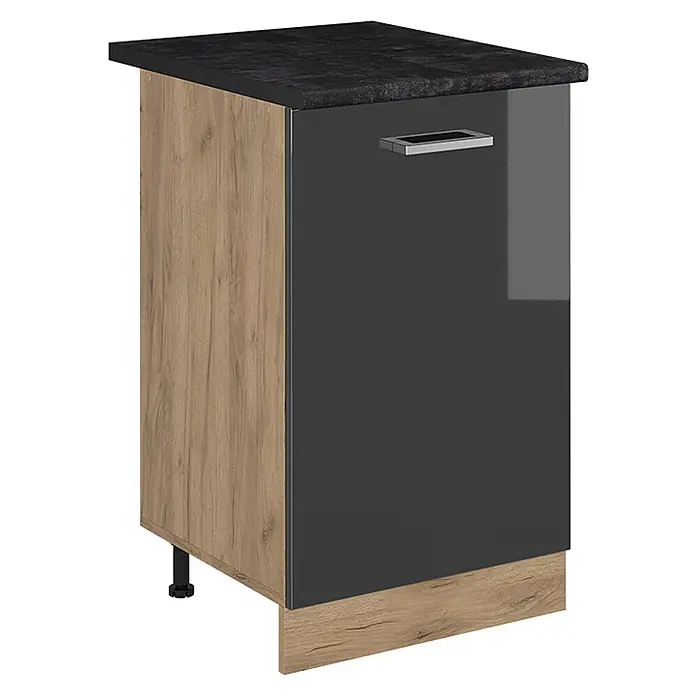 Küchenunterschrank R-Line 50 cm Anthrazit Hochglanz Art.-Nr. 70299 - 