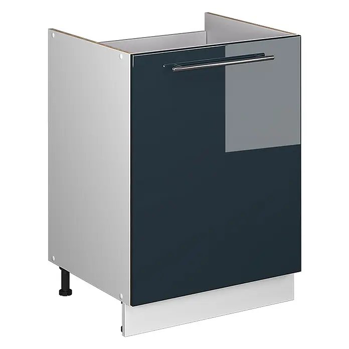 Spülenunterschrank Fame-Line 60 cm Dunkelblau Hochglanz Art.-Nr. 62203 - 