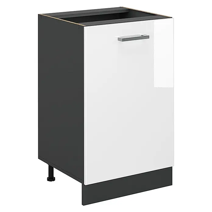 Küchenunterschrank R-Line 50 cm Weiß Hochglanz Art.-Nr. 70291 - 