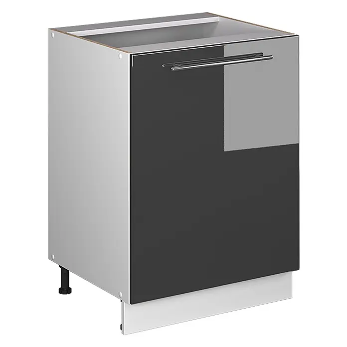 Küchenunterschrank Fame-Line 60 cm Anthrazit Hochglanz Art.-Nr. 65115 - 
